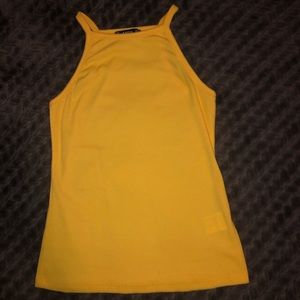 SHEIN Yellow Halter Top